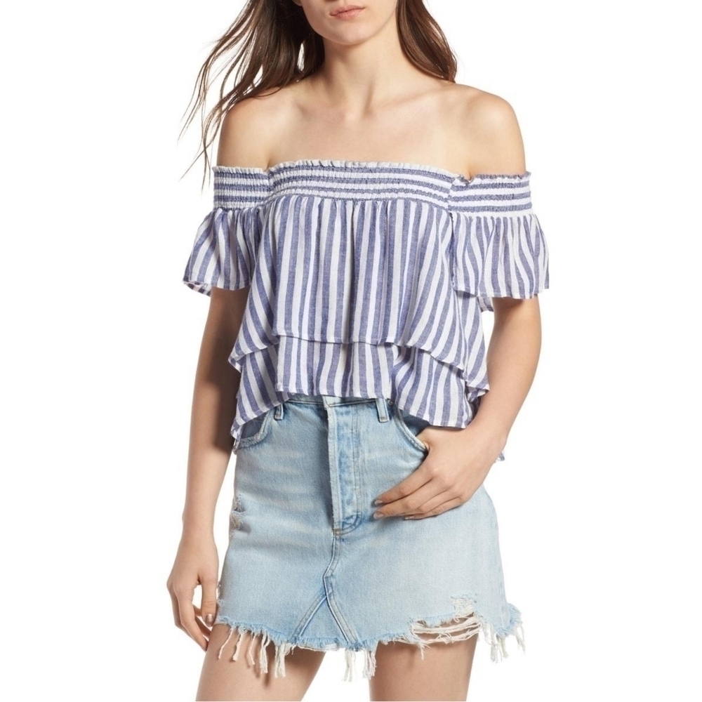 Rails Linen Blend Summer Boracay Stripe Size XS